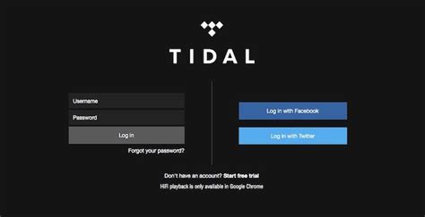 tidal login web